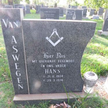 ASWEGEN Hans, van 1924-1974