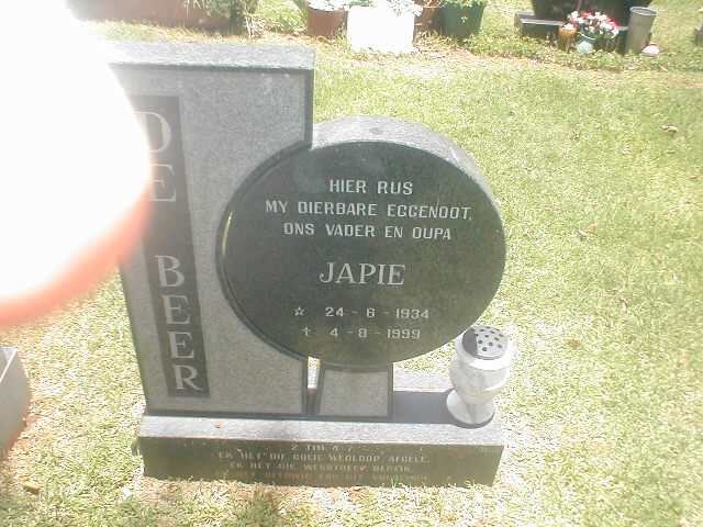 BEER Japie, de 1934-1999