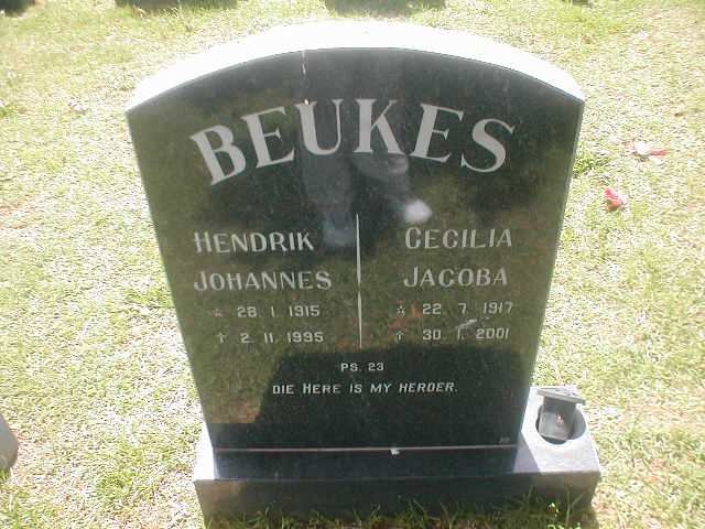BEUKES Hendrik Johannes 1915-1995 &amp; Cecilia Jacoba 1917-2001