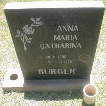 BURGER Anna Maria Catharina 1902-1986