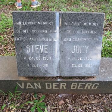 BERG Steve, van der 1907-1981 &amp; Joey 1908-1997