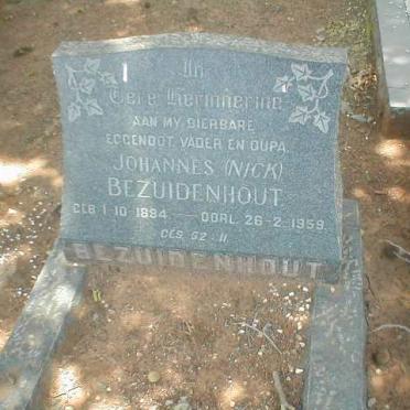BEZUIDENHOUT Johannes 1884-1959