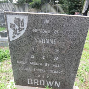 BROWN Yvonne 1945-1976
