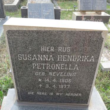 BEUKES Susanna Hendrika Petronella nee NEVELING 1906-1977