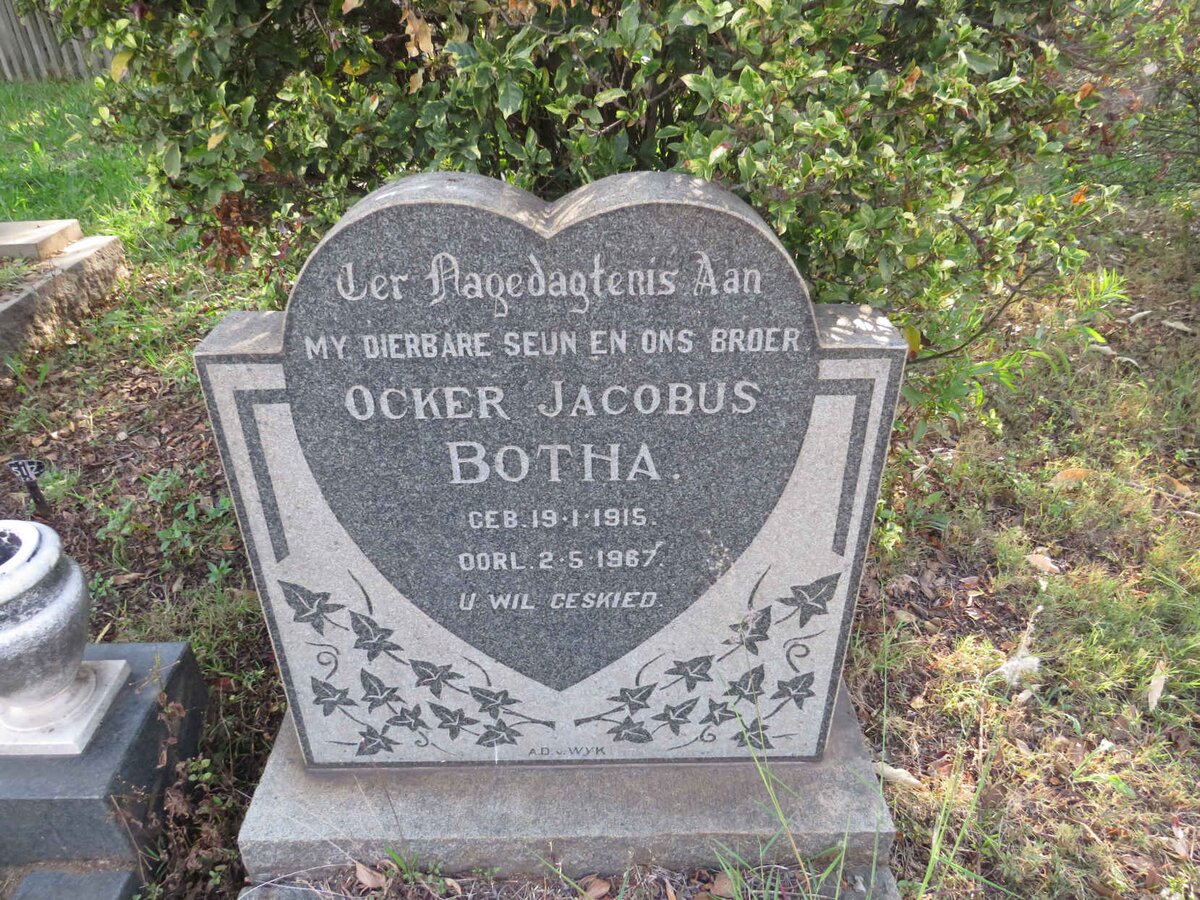 BOTHA Ocker Jacobus 1915-1967