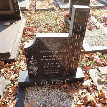 COETZEE Judith 1916-2002