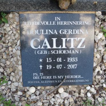 CALITZ Doulina Gerdina nee SCHOEMAN 1933-2017