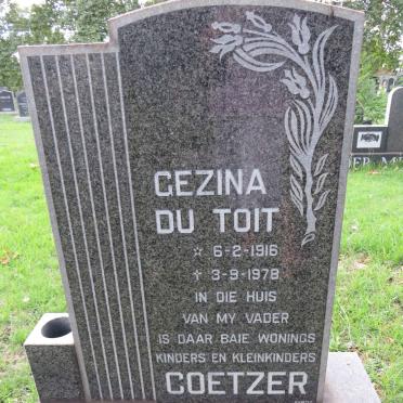 COETZER Gezina Du Toit 1916-1978