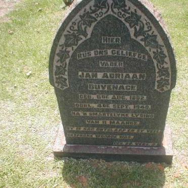 DUVENAGE Jan Adriaan 1882-1940