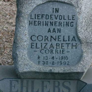 EHLERS Cornelia Elizabeth 1910-1992