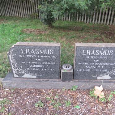 ERASMUS Jacobus P. 1904-1971 &amp; Maria P.E. 1906-1989