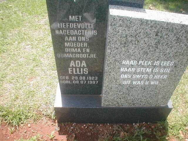ELLIS Ada 1923-1997