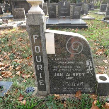 FOURIE Jan Albert 1962-1999