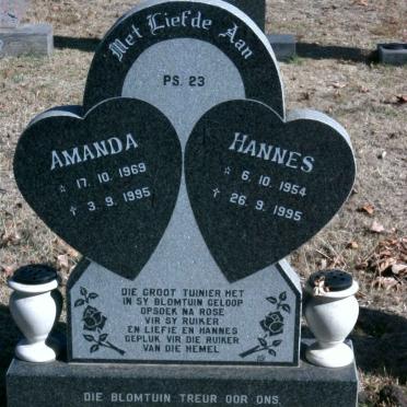 GOUWS Hannes 1954-1995 :: GOUWS Amanda 1969-1995