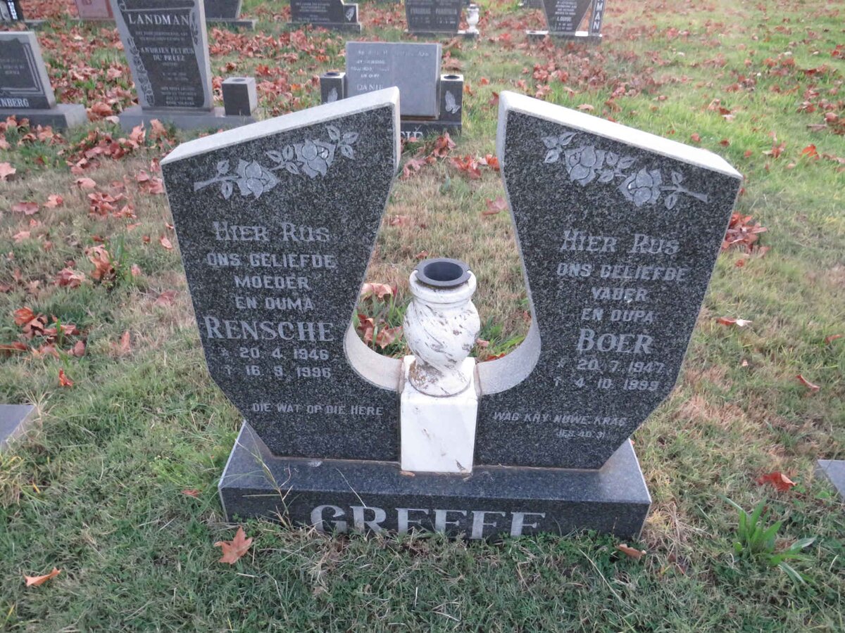 GREEFF Boer 1947-1999 & Rensche 1946-1996