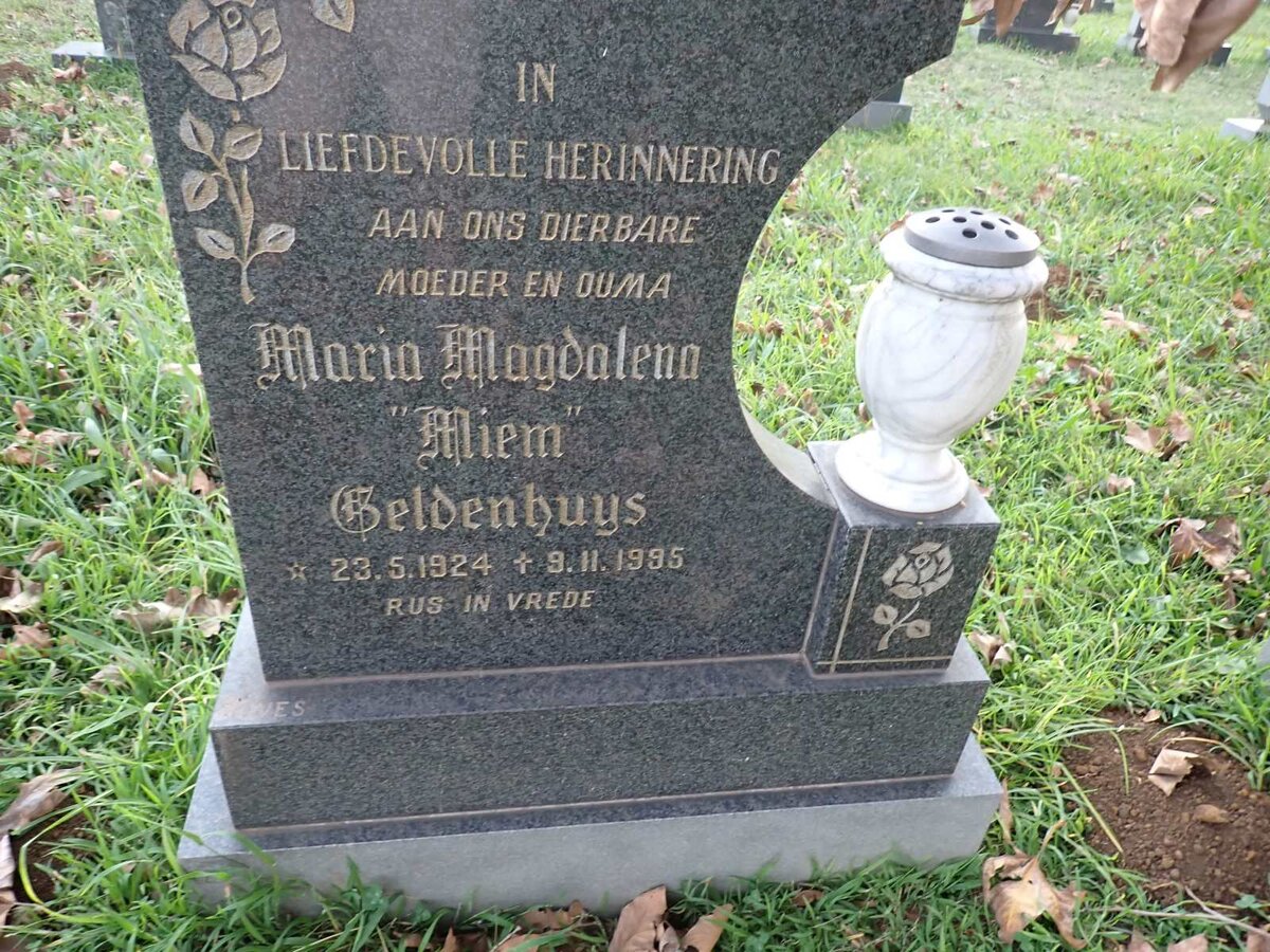 GELDENHUYS Maria Magdalena 1924-1995