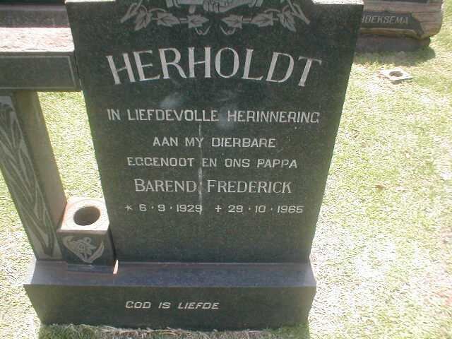 HERHOLDT Barend Frederik 1929-1965