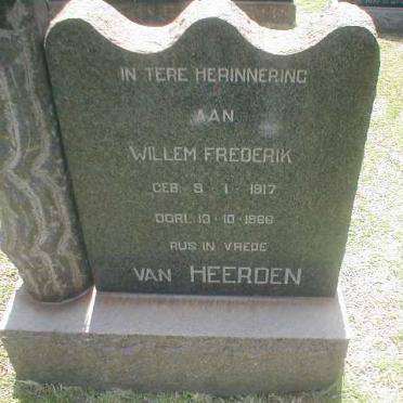 HEERDEN Willem Frederik, van 1917-1966