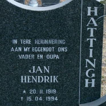 HATTINGH Jan Hendrik 1919-1994