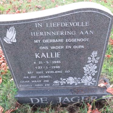 JAGER Kallie, de 1945-1998