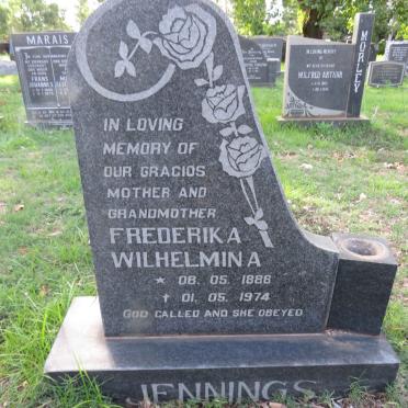 JENNINGS Frederika Wilhelmina 1888-1974