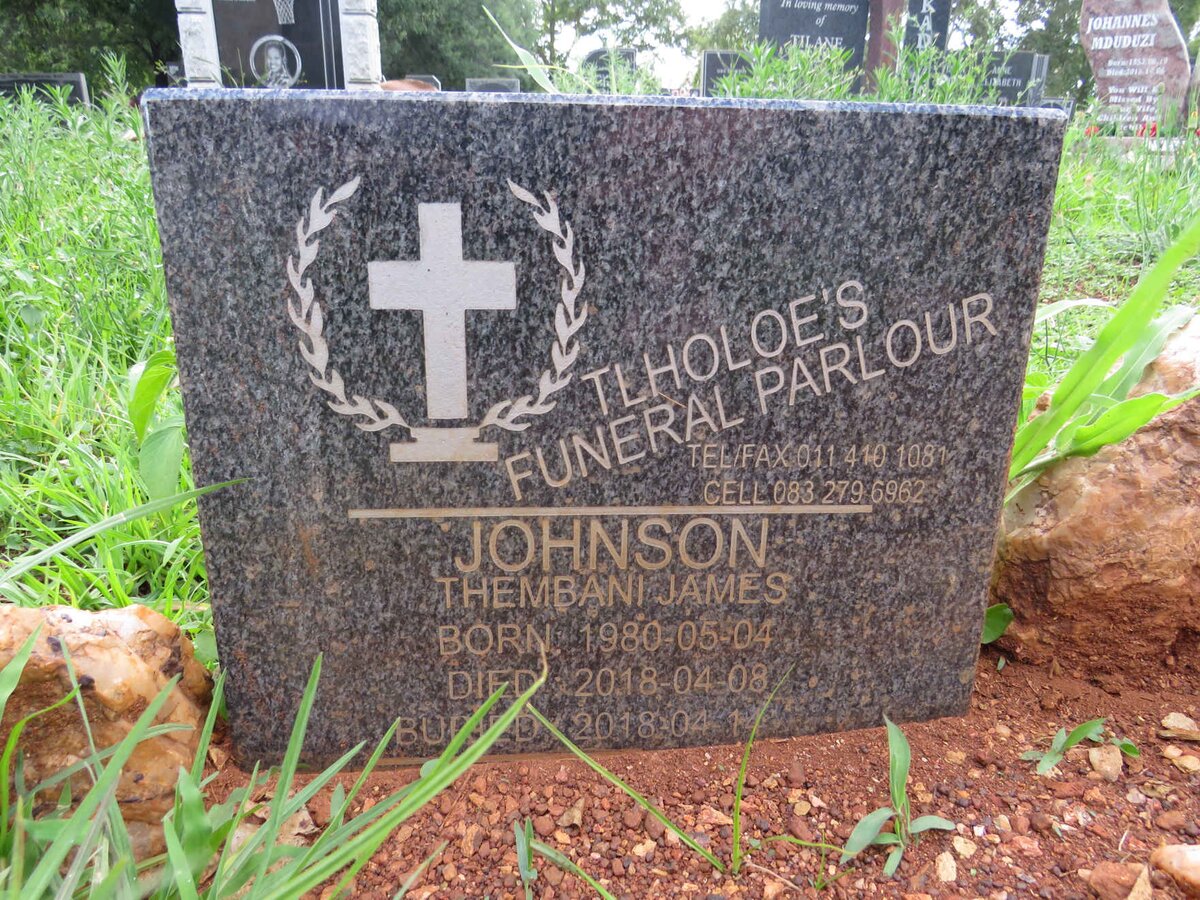 JOHNSON Thembani James 1980-2018