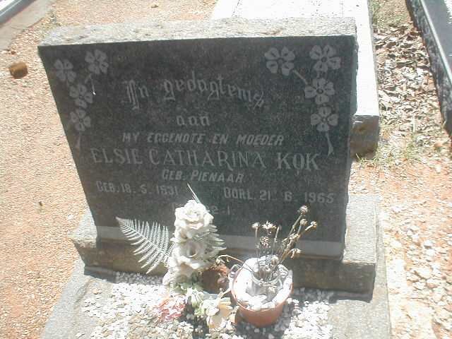 KOK Elsie Catharina nee PIENAAR 1831-1965