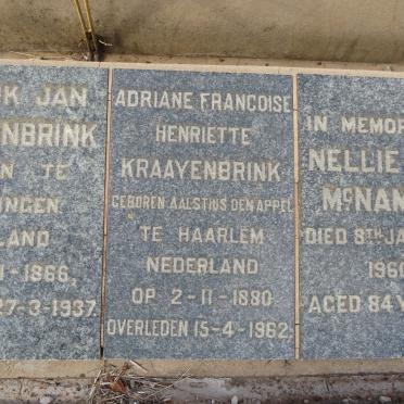 KRAAYENBRINK Adriane Francoise Henriette nee AALSTIUS DEN APPEL1880-1962