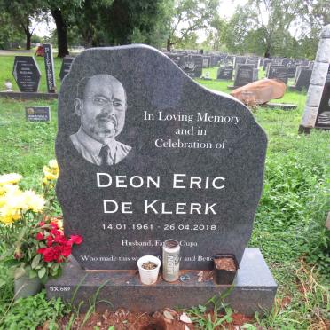 KLERK Deon Eric, de 1961-2018