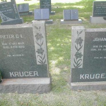 KRÜGER Pieter G.L. 1893-1963 &amp; Johanna H. 1899-1974