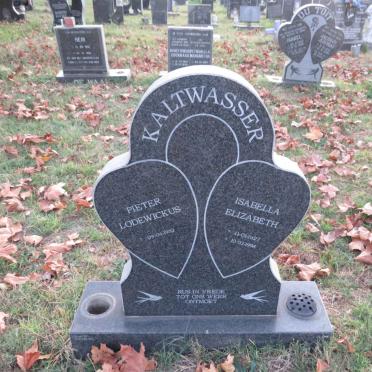 KALTWASSER Pieter Lodewickus 1932-  & Isabella Elizabeth 1927-1998