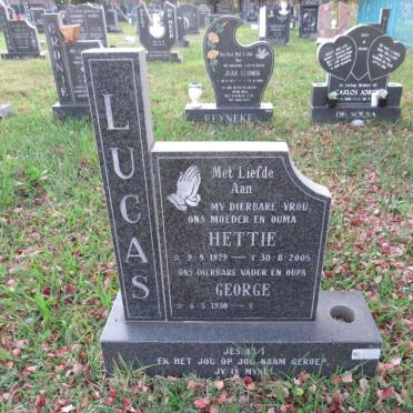 LUCAS George 1930- &amp; Hettie 1929-2005