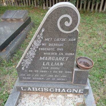 LABUSCHAGNE Margaret Lillian nee HORN 1949-1994