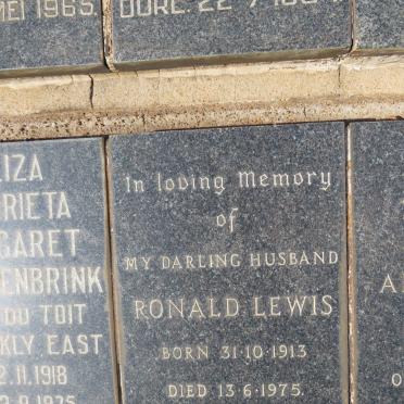LEWIS Ronald 1913-1975