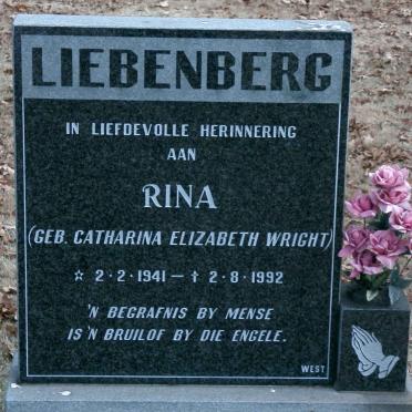 LIEBENBERG Catharina Elizabeth nee WRIGHT 1941-1992