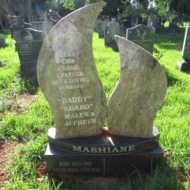 MASHIANE Malewa Alpheus 1942-2012