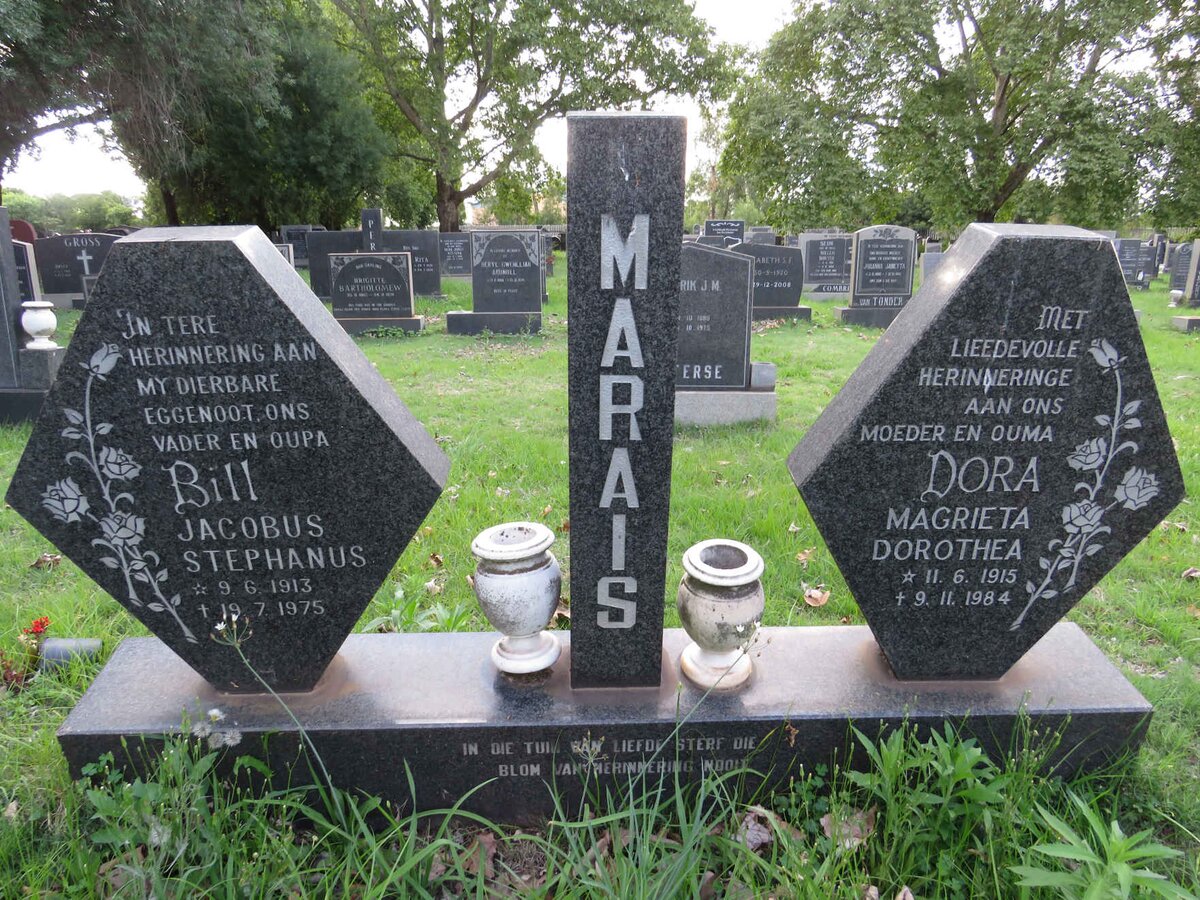 MARAIS Jacobus Stephanus 1913-1975 &amp; Magrieta Dorothea 1915-1984