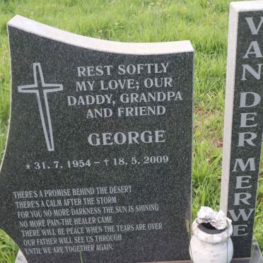 MERWE George, van der 1954-2009