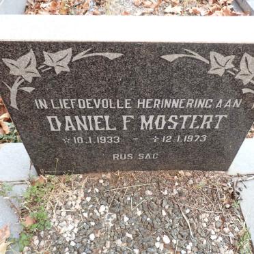 MOSTERT Daniel F. 1933-1973