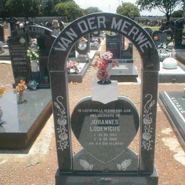 MERWE Johannes Lodewicus, van der 1953-2000