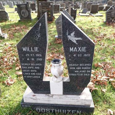 OOSTHUIZEN Willie 1926-2001 &amp; Maxie 1929-