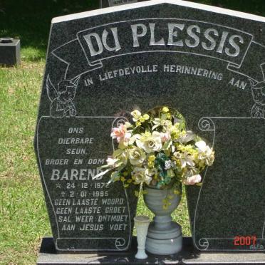 PLESSIS Barend, du 1972-1995