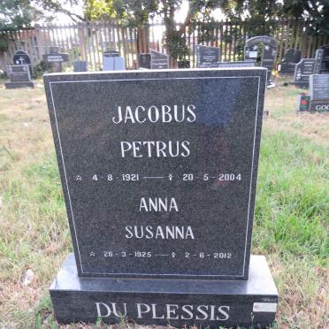 PLESSIS Jacobus Petrus, du 1921-2004 &amp; Anna Susanna 1925-2012