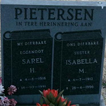 PIETERSEN Sarel H. 1916-1991 &amp; Isabella M. 1912-1996