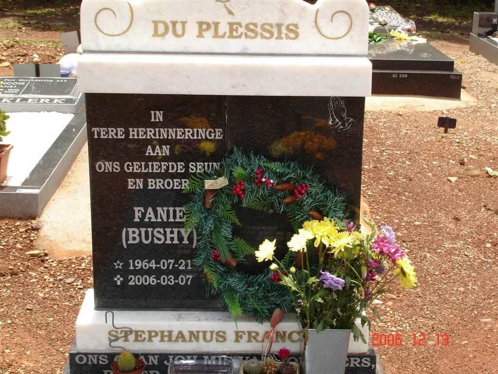 PLESSIS Stephanus F., du 1964-2006