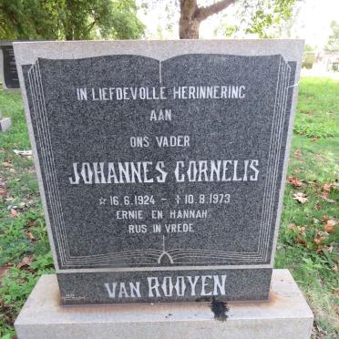 ROOYEN Johannes Cornelis, van 1924-1973