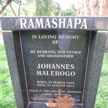 RAMASHAPA Johannes Malebogo 1949-2012