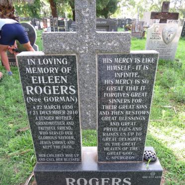 ROGERS Eileen nee GORMAN 1950-2010