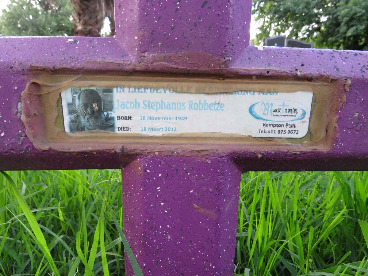 ROBBETZE Jacob Stephanus 1949-2012