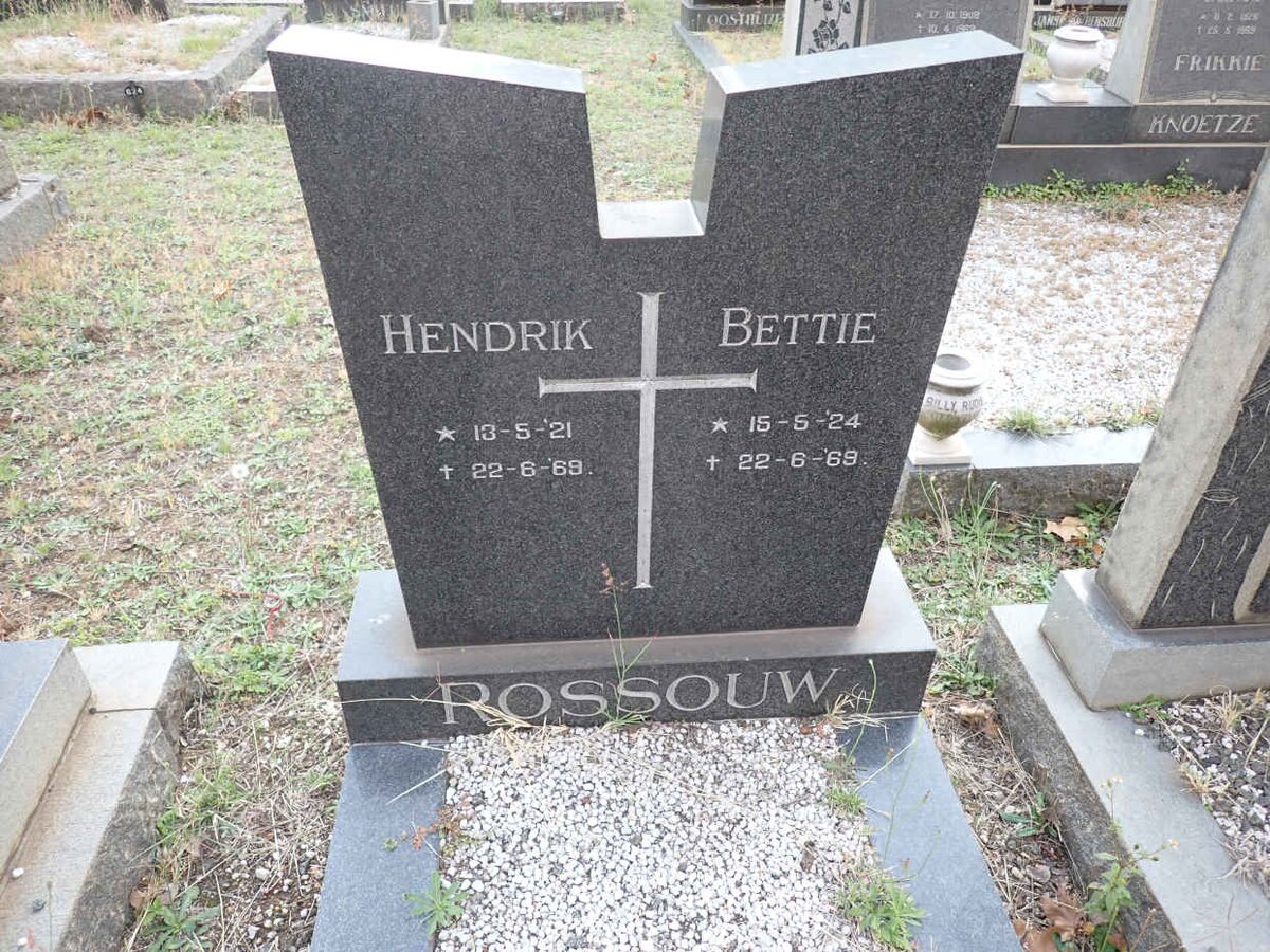 ROSSOUW Hendrik 1921-1969 &amp; Bettie 1924-1969